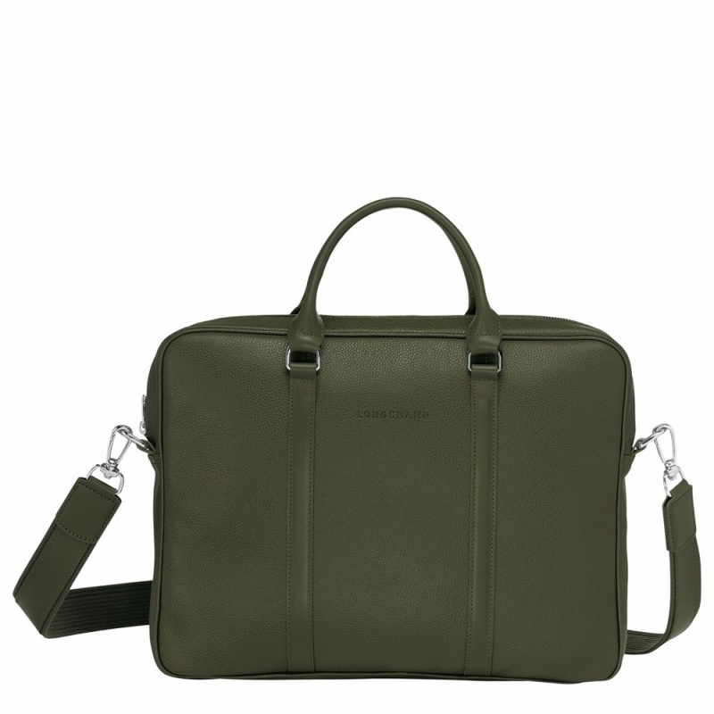Green Longchamp Le Foulonne XS Women's Briefcase Bags